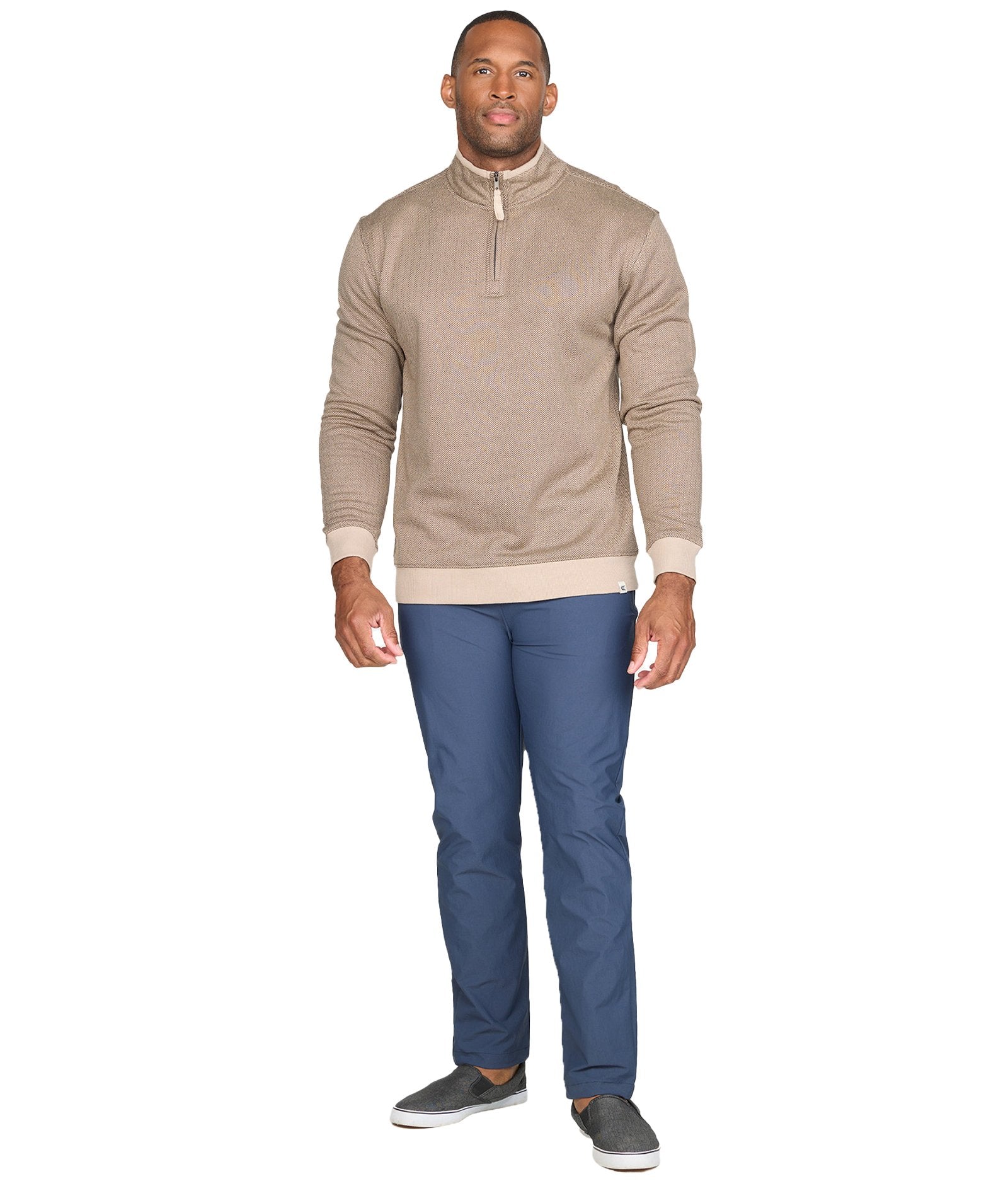 Men's Mocha Wade Half Zip Jacket