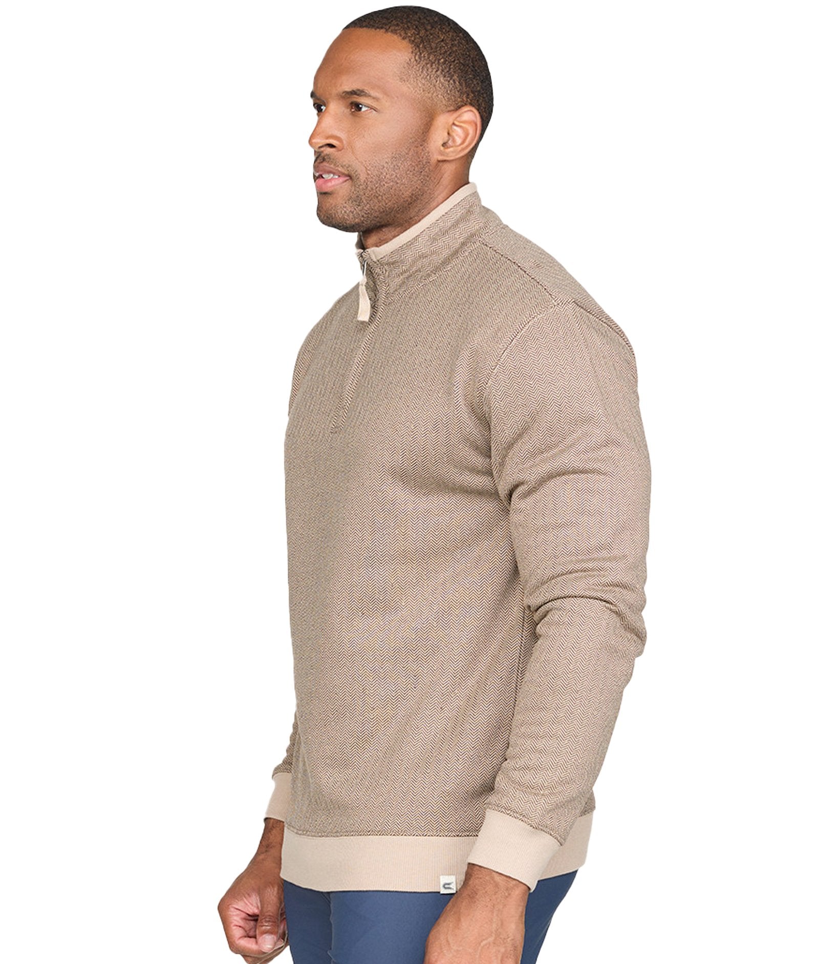 Men's Mocha Wade Half Zip Jacket