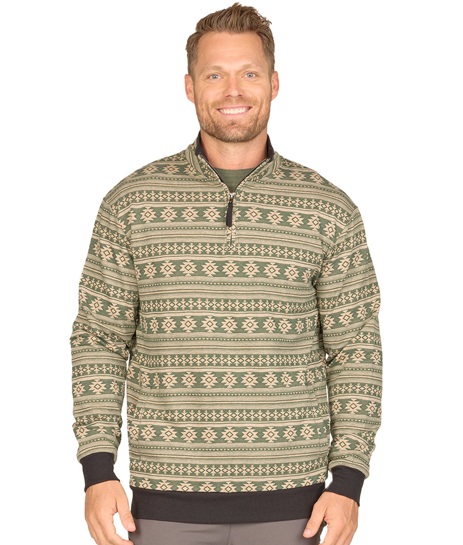 Men's Forest Green Wilder Quarter Zip