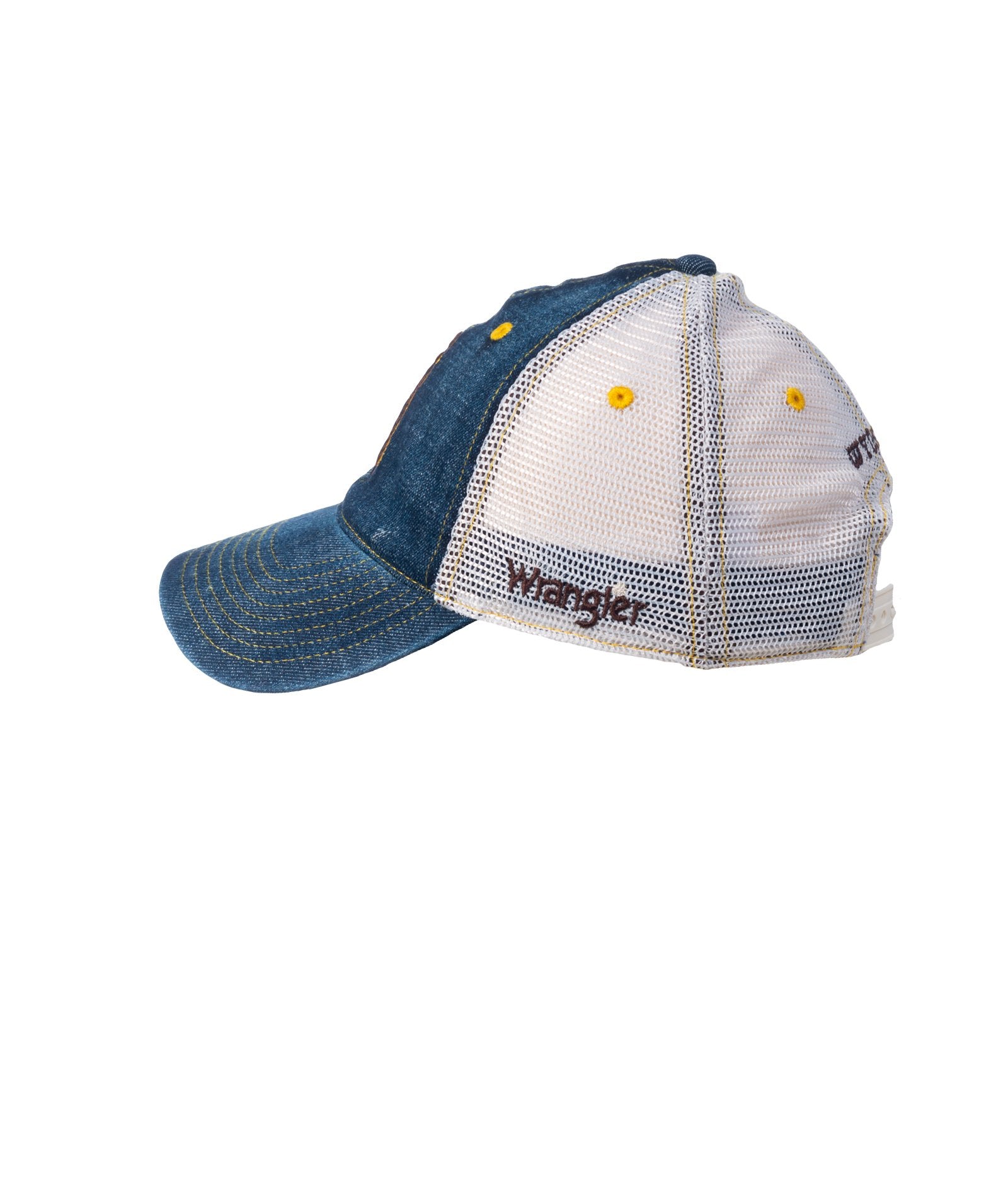 Wyoming Cowboys Wrangler Denim Trucker Adjustable Hat