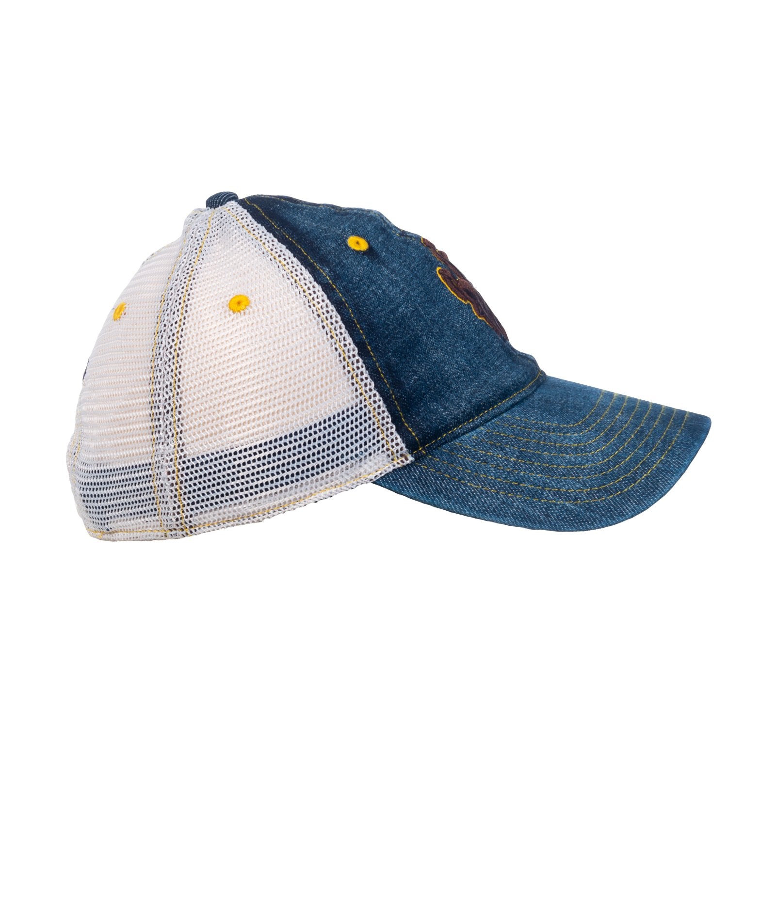 Wyoming Cowboys Wrangler Denim Trucker Adjustable Hat